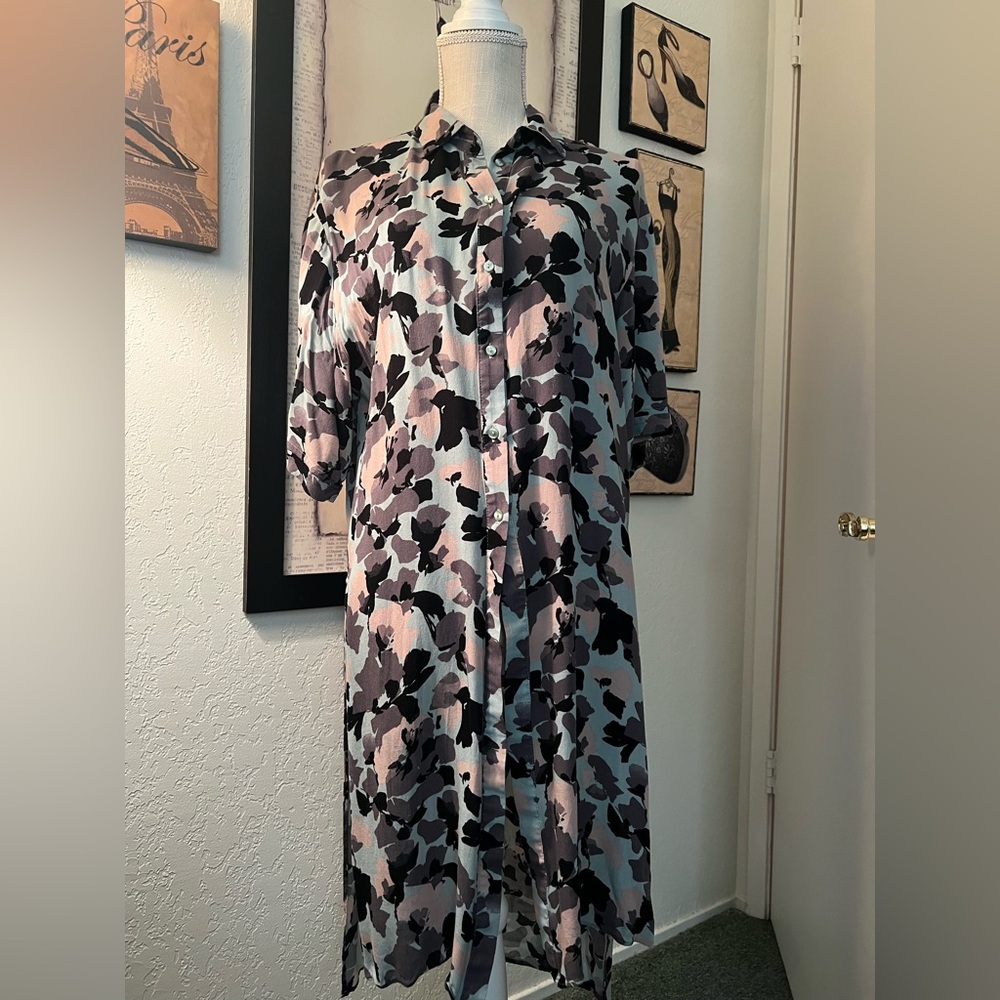 Maeve Anthropologie blue tunic long flowy blouse - Picture 2 of 7